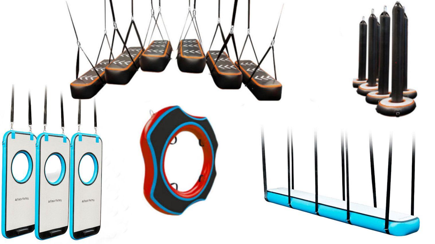 Ninja - Individuell - verschiedene Obstacles/Hindernisse von AirTrack Factory lassen sich perfekt miteinander kombinieren zu einem Parcour für den Ninja-Sport. Ninja - Individuell - luftgefüllte Hindernisse / Obstacles für den Ninja-Sport - original AirTrack Factory