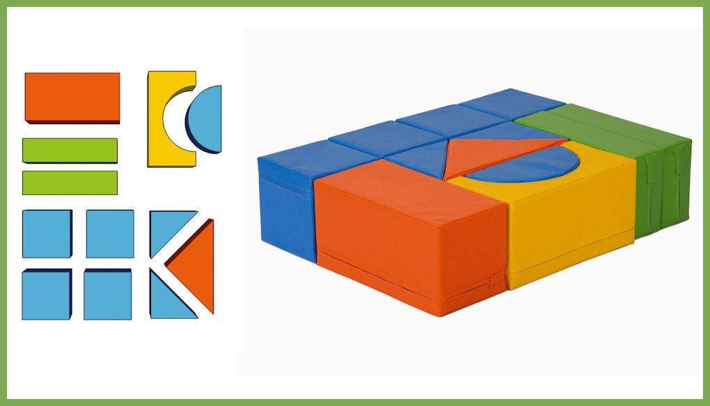 Bausteinsatz-Kalle-Mini - die MINI Bewegungsbausteine von Bänfer werden gerne eingesetzt in Kitas mit U3 - Gruppen, Spielgruppen und Krabbelgruppen sowie Eltern-Kind Gruppen Bausteinsatz-Kalle-Mini - Großbausteine Mini für Kleinkinder bis 2 Jahre