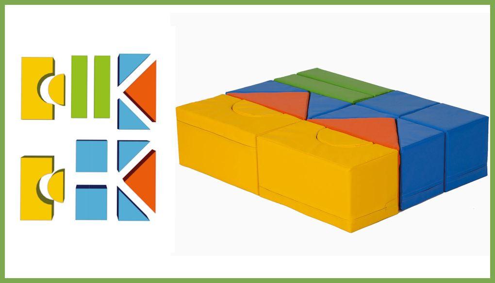 Bausteinsatz-Hannah-Bänfer - die MINI Bewegungsbausteine von Bänfer werden gerne eingesetzt in Kitas mit U3 - Gruppen, Spielgruppen und Krabbelgruppen sowie Eltern-Kind Gruppen Bausteinsatz-Hannah-Bänfer - Großbausteine Mini für Kleinkinder bis 2 Jahre