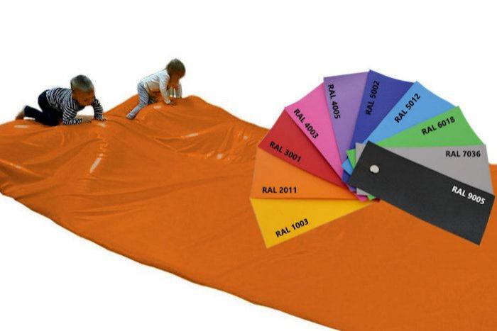 Abenteuermatte-Krabbelmatte in orange - Diese 3 cm starke Kindermatte hat einen flexiblen, weichen Kern