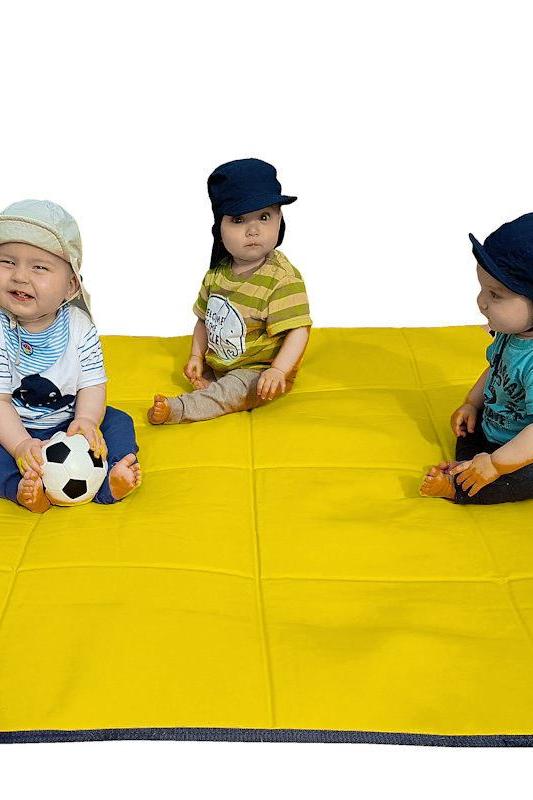 Krabbelmatte - orange - Babymatte für zuhause und unterwegs