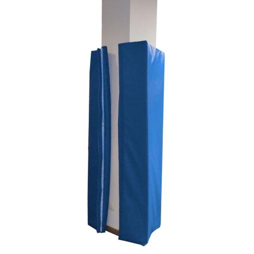 Säulenschutz-rechteckig-hellblau - Sicherheits-Polster zum Verkleiden von quadratischen/rechteckigen Säulen, Trägern, Pfosten, Rohren, Stangen, ...