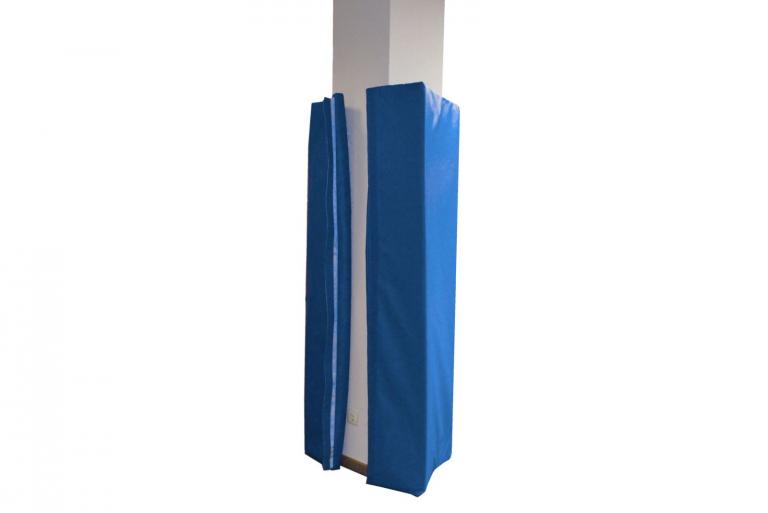 Säulenschutz-rechteckig-hellblau - Sicherheits-Polster zum Verkleiden von quadratischen/rechteckigen Säulen, Trägern, Pfosten, Rohren, Stangen, ...