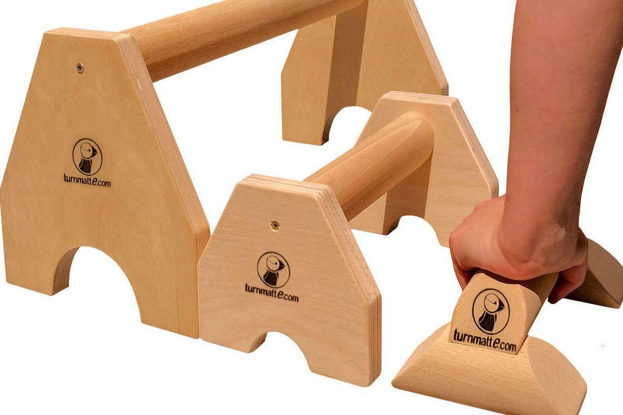 Handstandklotz, Parallettes, Liegestuetzengriff - Größenvergleich.