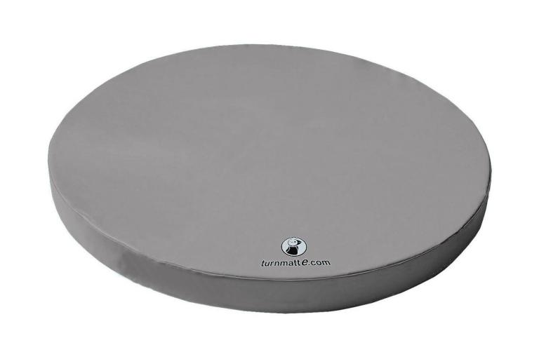 Weichbodenmatte-rund-grau - mit einer Stärke von 10 bis 25 cm - zum Spielen, Toben, Turnen