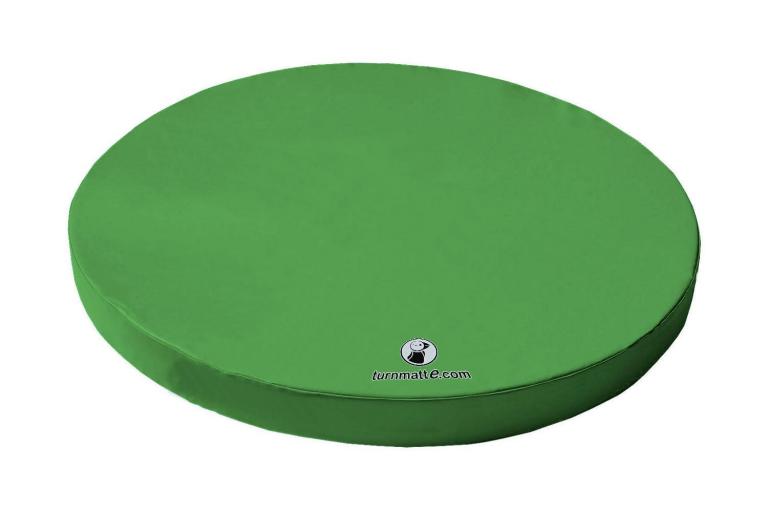 Weichbodenmatte-rund-gruen - mit einer Stärke von 10 bis 25 cm - zum Spielen, Toben, Turnen