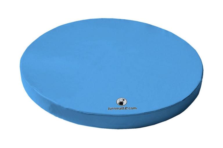 Weichbodenmatte-rund-hellblau - mit einer Stärke von 10 bis 25 cm - zum Spielen, Toben, Turnen