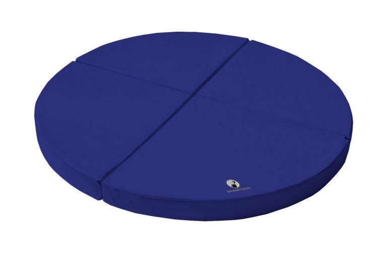 runde Weichbodenmatte - dunkelblau - die Matte kann in einzelne Viertelkreise getrennt werden