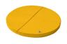 runde Weichbodenmatte - gelb - die Matte kann in einzelne Viertelkreise getrennt werden