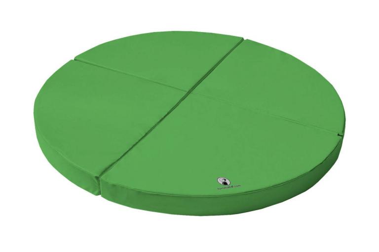 runde Weichbodenmatte - grün - die Matte kann in einzelne Viertelkreise getrennt werden