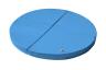runde Weichbodenmatte - hellblau - die Matte kann in einzelne Viertelkreise getrennt werden