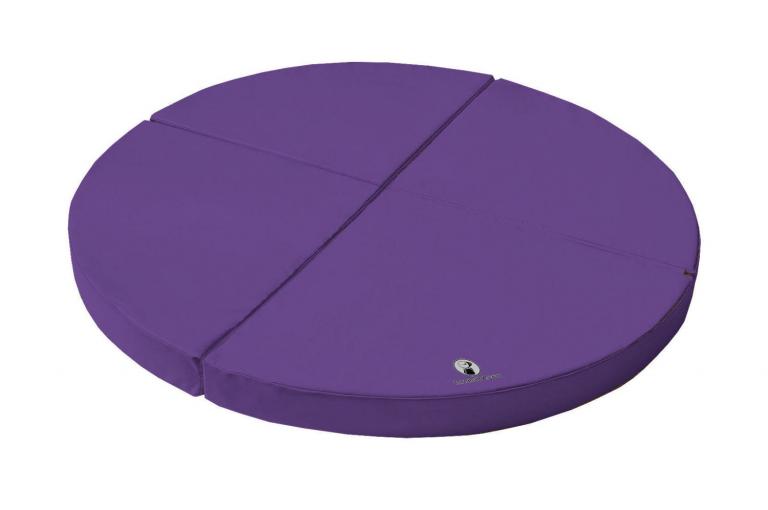 runde Weichbodenmatte - lila - die Matte kann in einzelne Viertelkreise getrennt werden