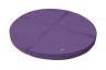 Runde Weichbodenmatte - lila - die Matte besteht aus 4 Einzelteilen und wird mit Klettstreifen verbunden