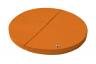 runde Weichbodenmatte - orange - die Matte kann in einzelne Viertelkreise getrennt werden