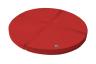 Runde Weichbodenmatte - rot - die Matte besteht aus 4 Einzelteilen und wird mit Klettstreifen verbunden