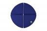 Weichbodenmatte rund - dunkelblau - bestehend aus 4 Viertelkreisen