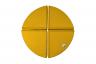 Weichbodenmatte rund - gelb - bestehend aus 4 Viertelkreisen