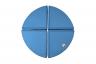 Weichbodenmatte rund - hellblau - bestehend aus 4 Viertelkreisen