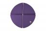 Weichbodenmatte rund - lila - bestehend aus 4 Viertelkreisen