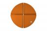 Weichbodenmatte rund - orange - bestehend aus 4 Viertelkreisen