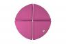 Weichbodenmatte rund - pink - bestehend aus 4 Viertelkreisen