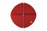 Weichbodenmatte rund - rot - bestehend aus 4 Viertelkreisen
