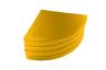 Weichbodenmatte rund - zusammen - gelb - die Matte kann in einzelne Viertelkreise getrennt werden