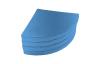 Weichbodenmatte rund - zusammen - hellblau - die Matte kann in einzelne Viertelkreise getrennt werden