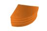 Weichbodenmatte rund - zusammen - orange - die Matte kann in einzelne Viertelkreise getrennt werden