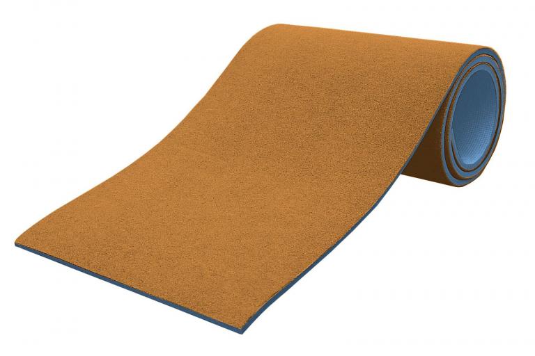 Rollmatte - gelb - die Nadelfilzfläche ist angenehm weich und wertbeständig