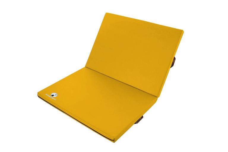 Klappmatte-gelb - Turnmatte faltbar - für mehr Stauraum