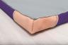 Leichtturnmatte-Lederecken-Unterseite-Detail-lila - mit speziellem Antirutschboden