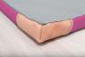 Leichtturnmatte-Lederecken-Unterseite-Detail-pink - mit speziellem Antirutschboden