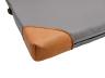 Turnmatte-mit-Lederecken-Detail-grau - farbige Leichtturnmatte mit 4 Echtleder-Ecken