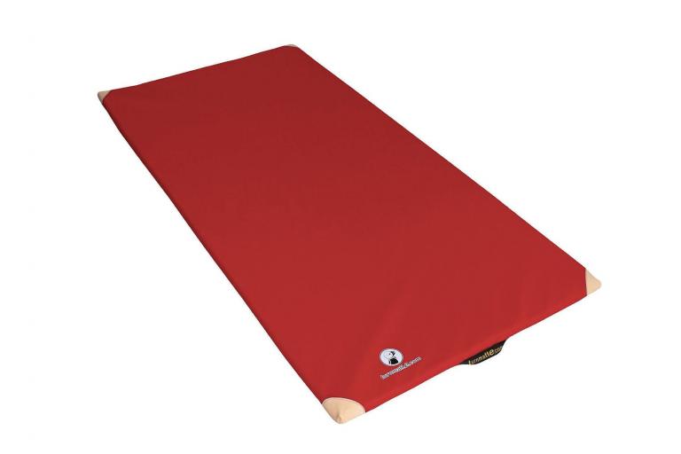 Leichtturnmatte 3 cm - mit Lederecken - rot