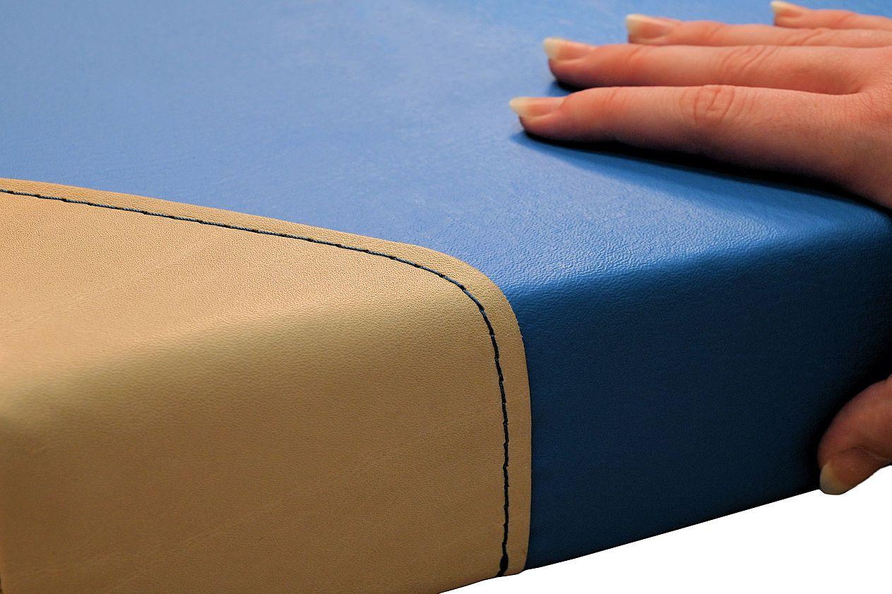 Lederecke-Detail - hellblau