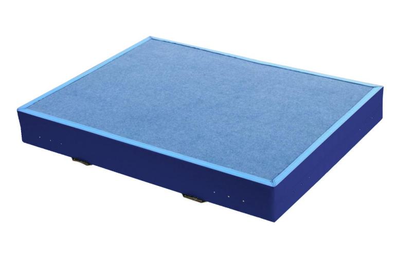 Niedersprungmatte-blau-dunkelblau - mit optimaler Dämpfung und Härtegrad