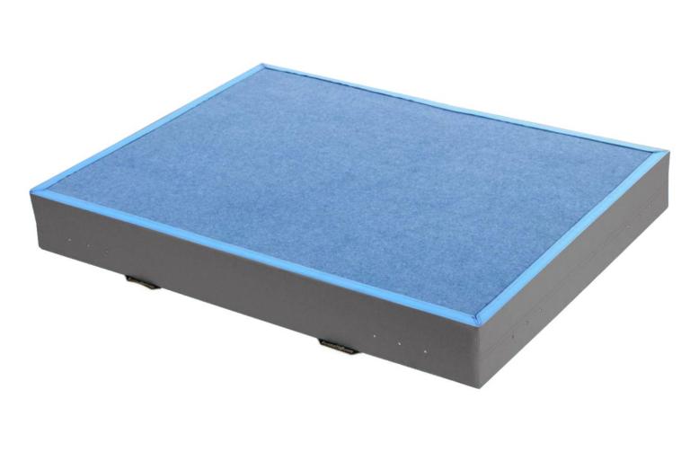 Niedersprungmatte-blau-grau - mit optimaler Dämpfung und Härtegrad