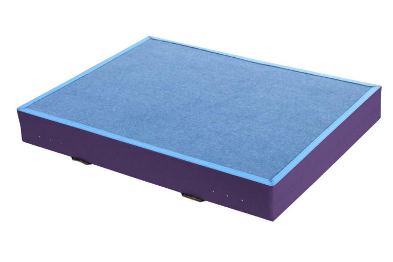 Niedersprungmatte-blau-lila - mit optimaler Dämpfung und Härtegrad