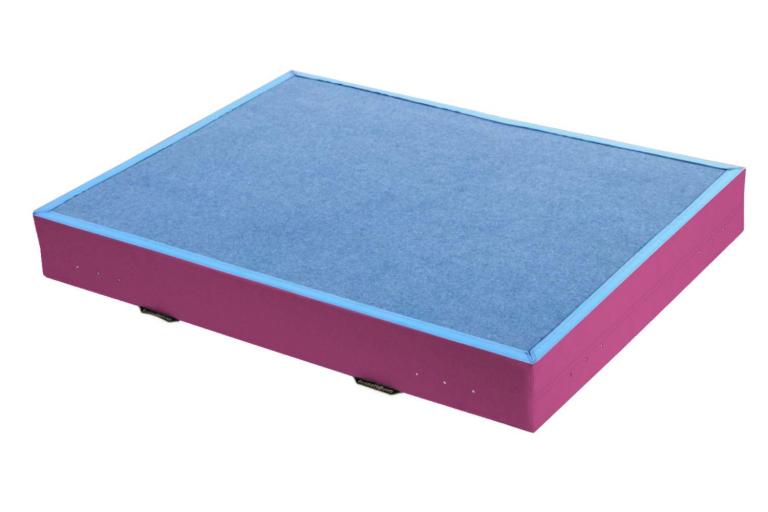 Niedersprungmatte-blau-pink - mit optimaler Dämpfung und Härtegrad