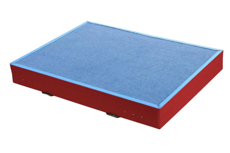 Niedersprungmatte-blau-rot - mit optimaler Dämpfung und Härtegrad