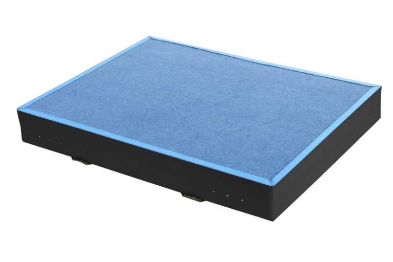 Niedersprungmatte-blau-schwarz - mit optimaler Dämpfung und Härtegrad