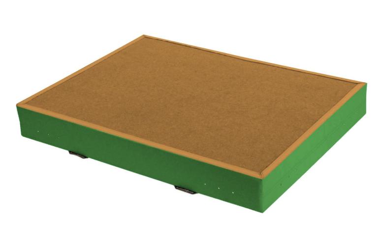 Niedersprungmatte-gelb-grün - mit optimaler Dämpfung und Härtegrad
