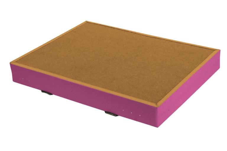 Niedersprungmatte-gelb-pink - mit optimaler Dämpfung und Härtegrad