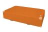 Weichboden mit Lederecken - orange - diese Weichbodenmatte ist mit 8 Lederecken ausgestattet