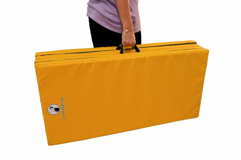 Faltmatte Candy 4-Joy - tragbar - gelb - die Klappmatte besteht aus 4 Elementen - mit nur ca. 5 kg ist sie extrem leicht