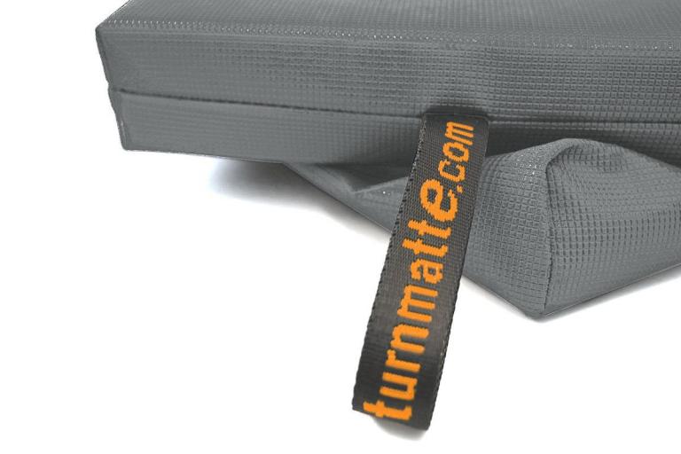 Bezug Geraeteturnmatte Trageschlaufen grau - hochwertiger Ersatzbezug für Geräteturnmatten - original turnmatte.com