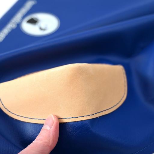 Ersatzbezug mit Lederecken für Weichbodenmatte - dunkelblau - in verschiedenen Größen erhältlich